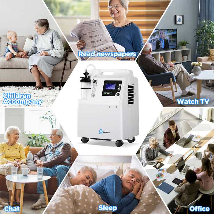 FDA Approval! RAAROXY 5L Premium Home Oxygen Concentrator