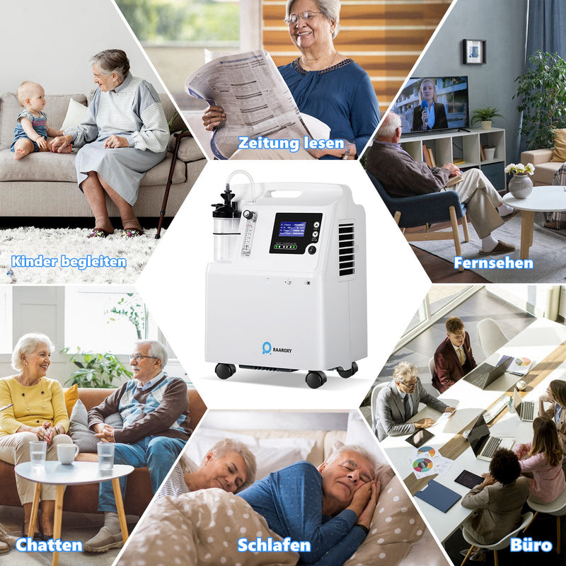 FDA-Zulassung! RAAROXY 5L Premium Heim-Sauerstoffkonzentrator HS5